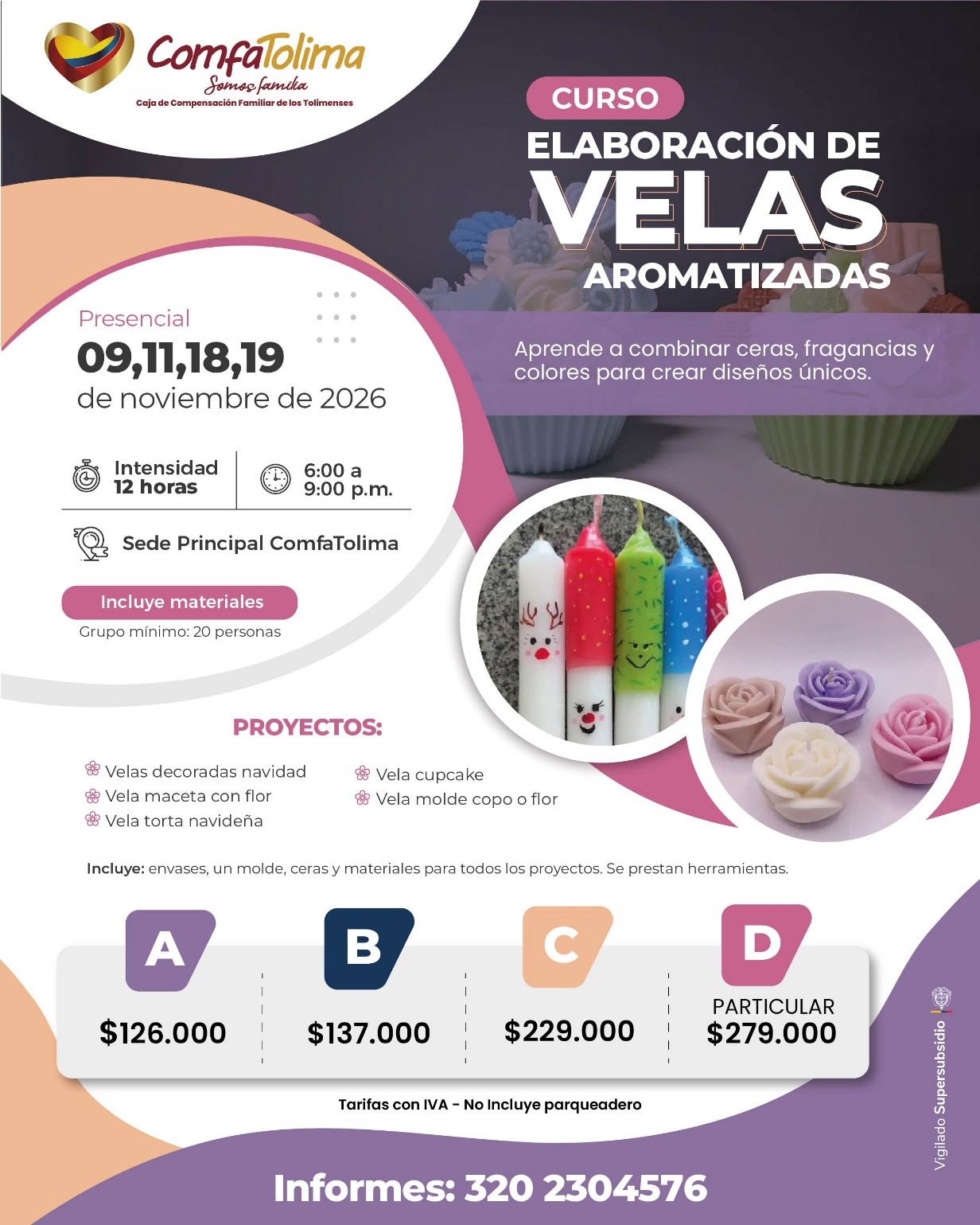 ELABORACIÓN DE VELAS AROMATIZADAS - IBAGUÉ